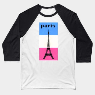 Paris French Flag Baseball T-Shirt